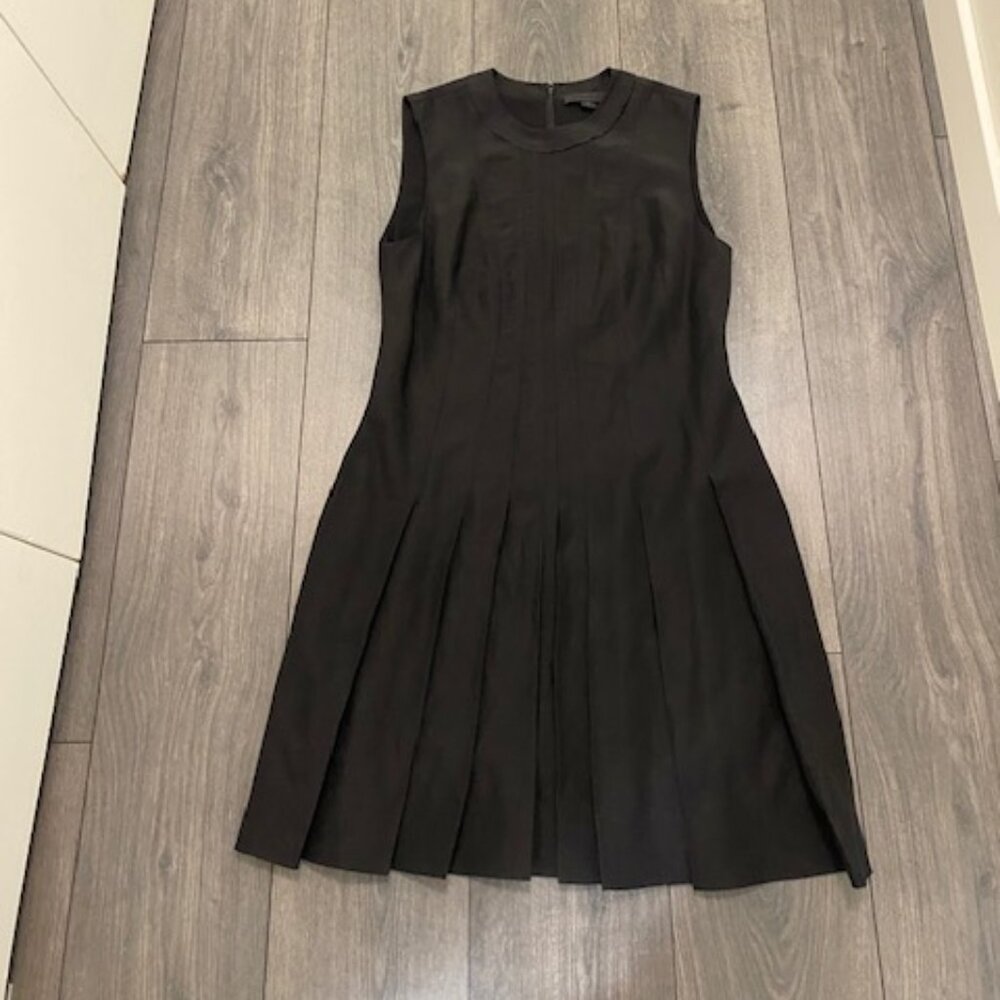 Alexander Wang Structured Pintuck Black Dress Size 10